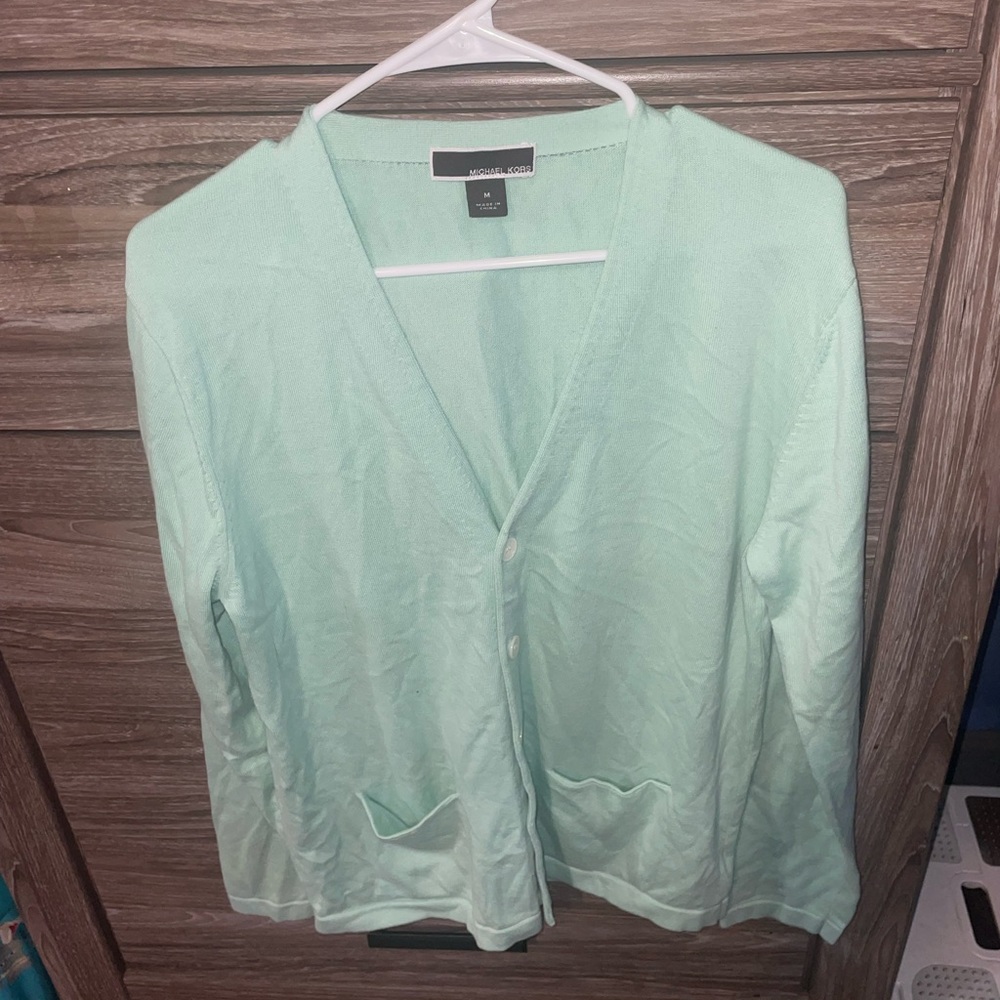 Michael Kors Mint green cardigan